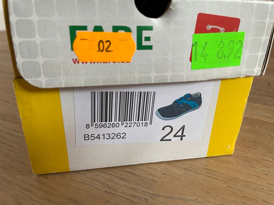 Barfußschuhe Fare Bare Low Cut Leder Gr. 24 in Michendorf