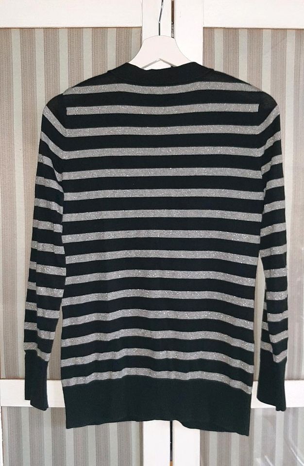 ❤ HILFIGER Strickjacke Jacke Pullover Shirt M 36 38 grau schwarz in Oldenburg in Holstein