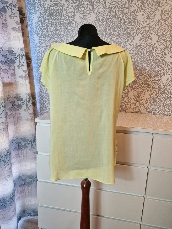 Batist Bluse Shirt Top Baumwolle gelb 44 Neu in Leegebruch