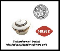 NP149€ Neu Porzellan Medusa Mäander Gold Schwarz Zuckerdose Thüringen - Erfurt Vorschau