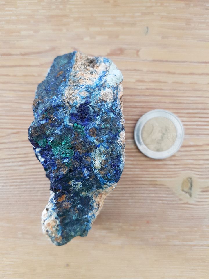 Mineralien/Edelsteine Azurit auf Matrix in Ochsenhausen