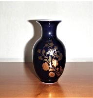 Kobalt blaue Porzellan Vase mit Gold farbiger Malerei (Blüten) Brandenburg - Königs Wusterhausen Vorschau