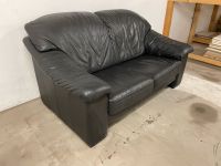 Schwarzes Ledersofa, Couch, Zweisitzer, Sofa Nordrhein-Westfalen - Geseke Vorschau