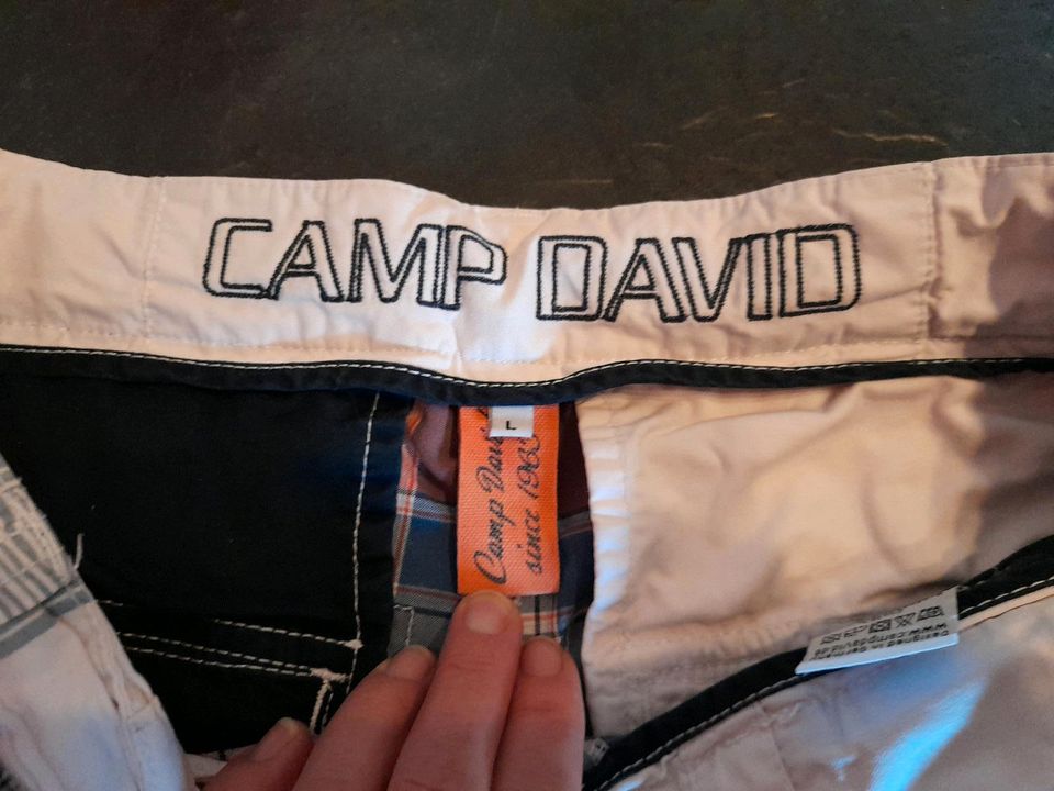 orange karierte Cargo Short Gr. L von Camp David in Berlin