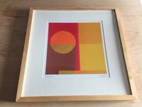 Amaina: Sunset Holzrahmen Lithographie, Glas handsign. Ikea, 90er Nordrhein-Westfalen - Siegen Vorschau