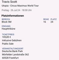 Travis Scott Frankfurt 26.07 Köln - Porz Vorschau