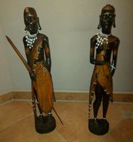 2 Original Massai Echt Holz hand geschnitzte Figuren Sachsen - Markranstädt Vorschau