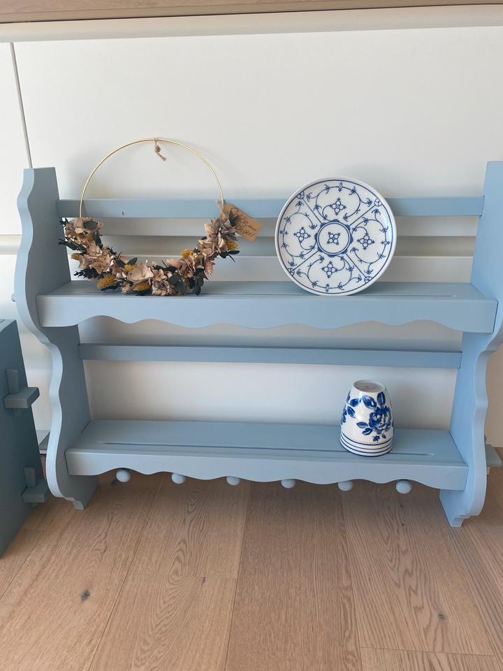 Vintage Tellerregal Wunschfarbe Wand Regal Küche Kinderzimmer ☀️ in Nettetal