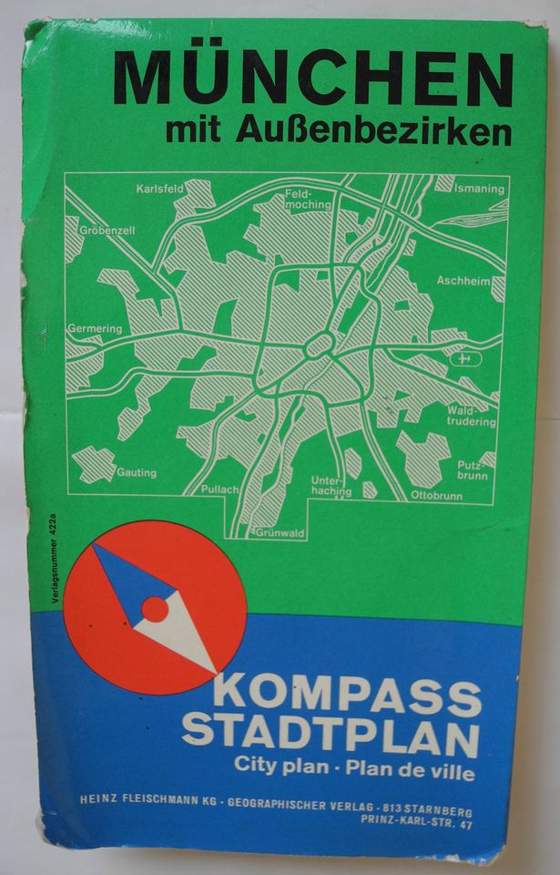 München mit Außenbezirken, Kompass Stadtplan; MAIRS Geographische in Neustadt an der Weinstraße