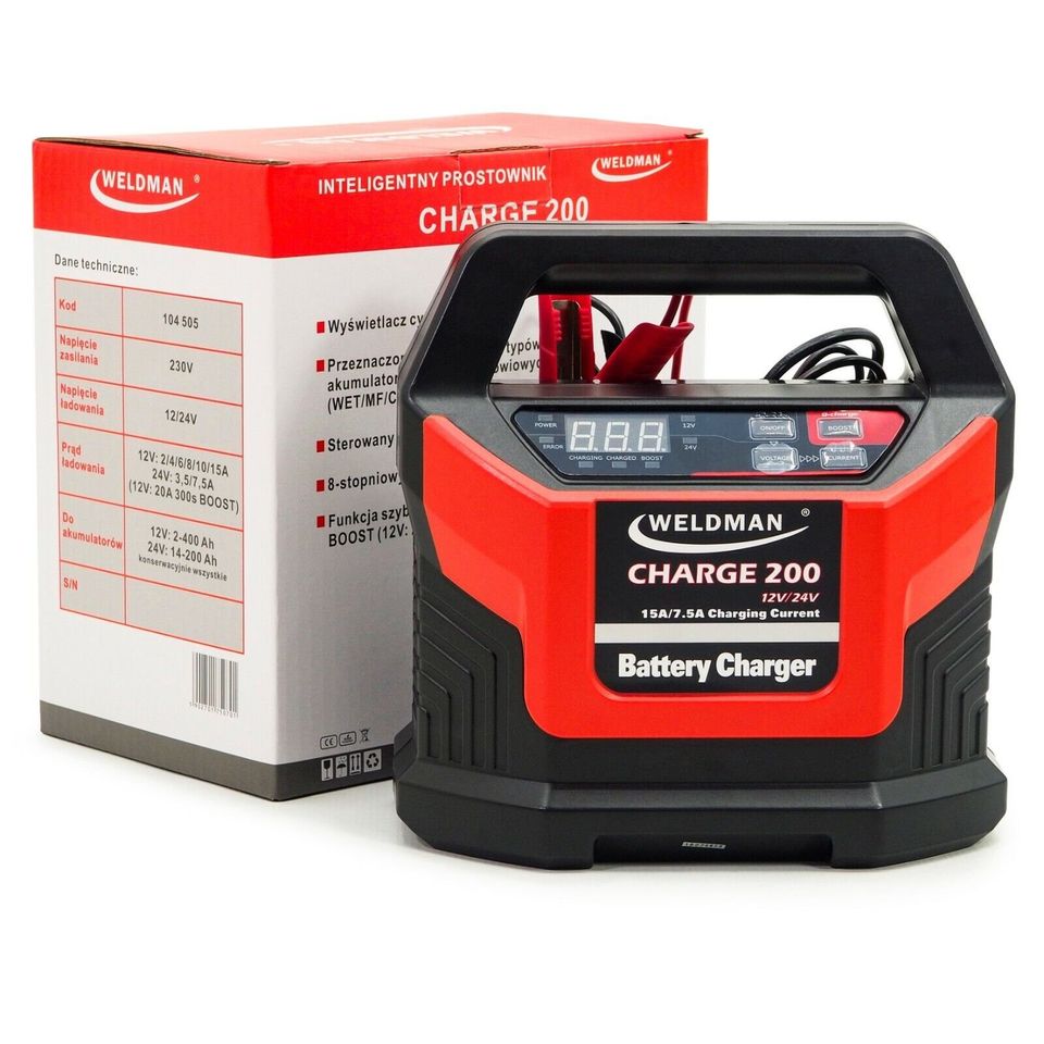 Ladegerät Autobatterie 1224V 2-20A Kfz Pkw Batterie 2-400Ah 230V
