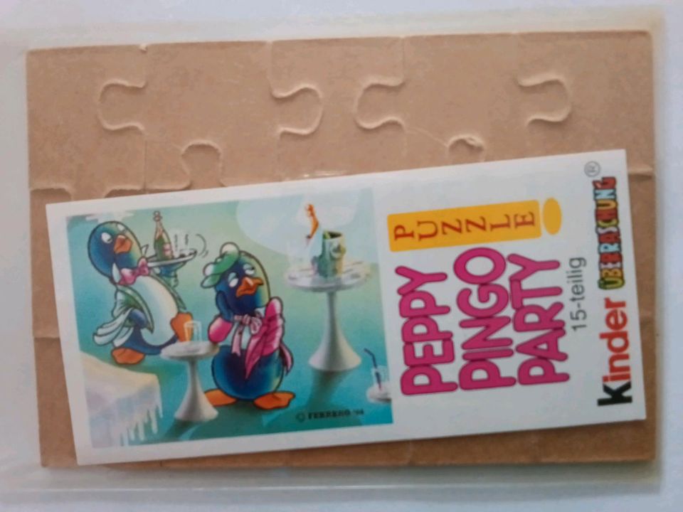 Ü-Ei Puzzle 1994 Peppy Pingo Party komplett in Bad Frankenhausen/Kyffhäuser