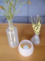 milchige Vasen Windlicht Wohnungsdeko künstliche Blumen Bayern - Würzburg Vorschau