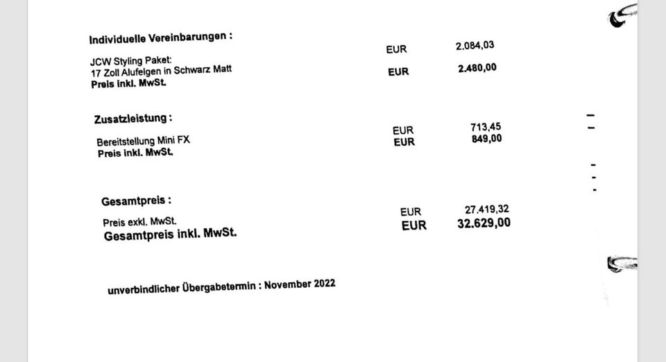 Mini Cooper Leasingübern. 366€ Brutto inkl. Winter/Sommerreifen in Offenbach