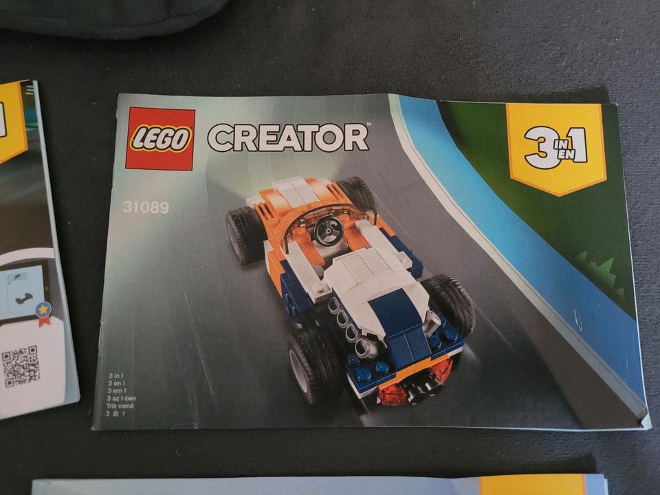 Lego 31089 Creator 3 in 1 Sportwagen, Rennwagen, Boot in Arendsee (Altmark)