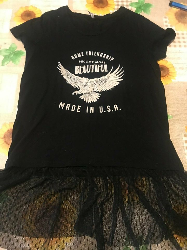 Mädchen T-Shirt Gr. M von Laura Torelli young Fashion Schwarz in Leipzig