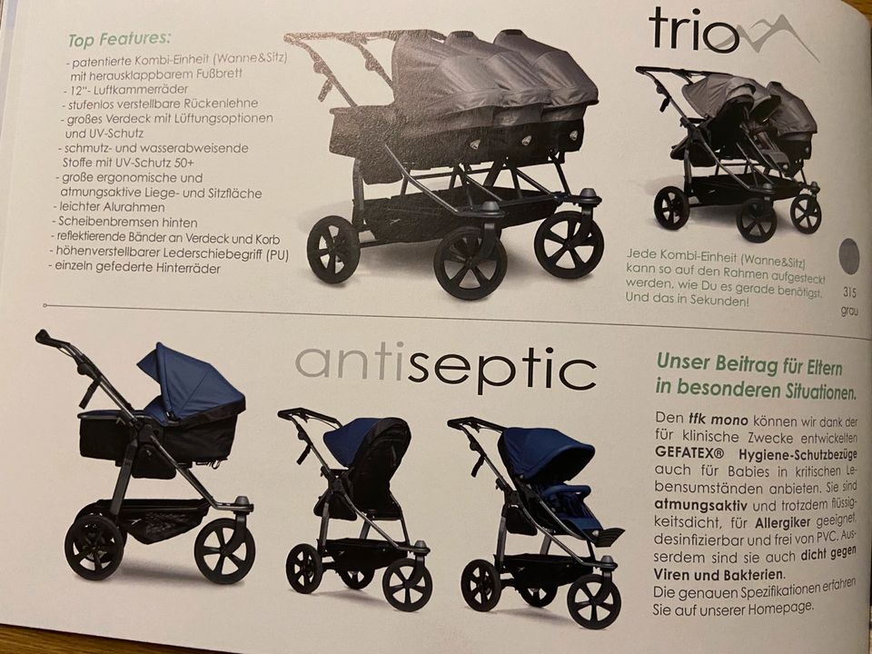 NEU!!! TFK Mono2 Duo2 Zwillinge Geschwister Kinderwagen in Neustadt a. d. Waldnaab