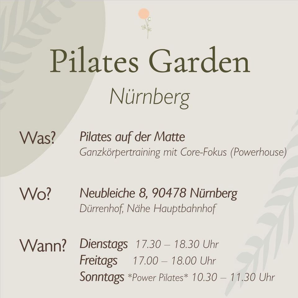 Pilates Kurse in Nürnberg Pilatesstudio im Zentrum Nürnbergs in Nürnberg (Mittelfr)