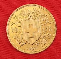 20 Franken Münze Gold, Goldvreneli, 1897, sehr selten Rheinland-Pfalz - Böhl-Iggelheim Vorschau