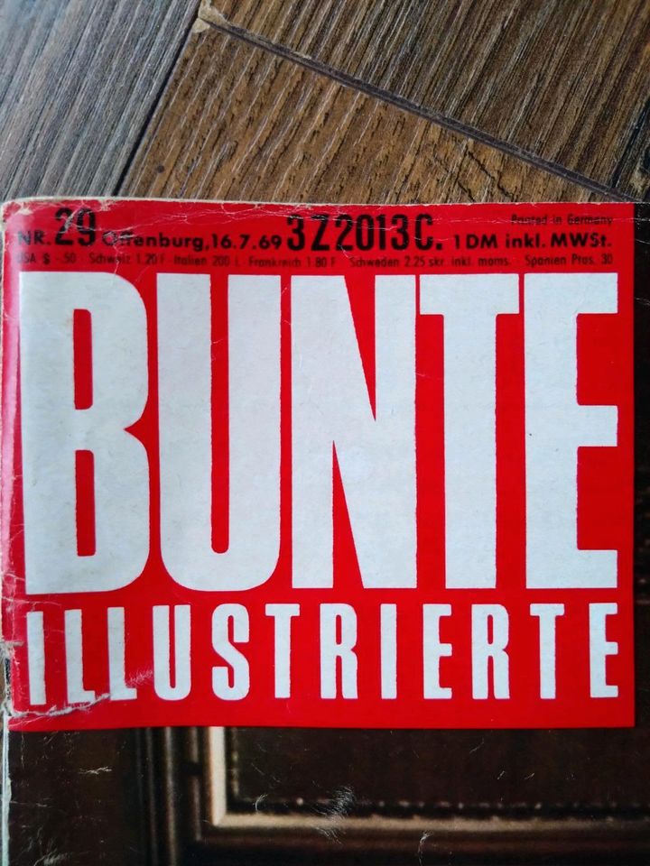 ⭐ Rarität ⭐ 2 x BUNTE Illustrierte von  1969 Prinz Charles in Telgte