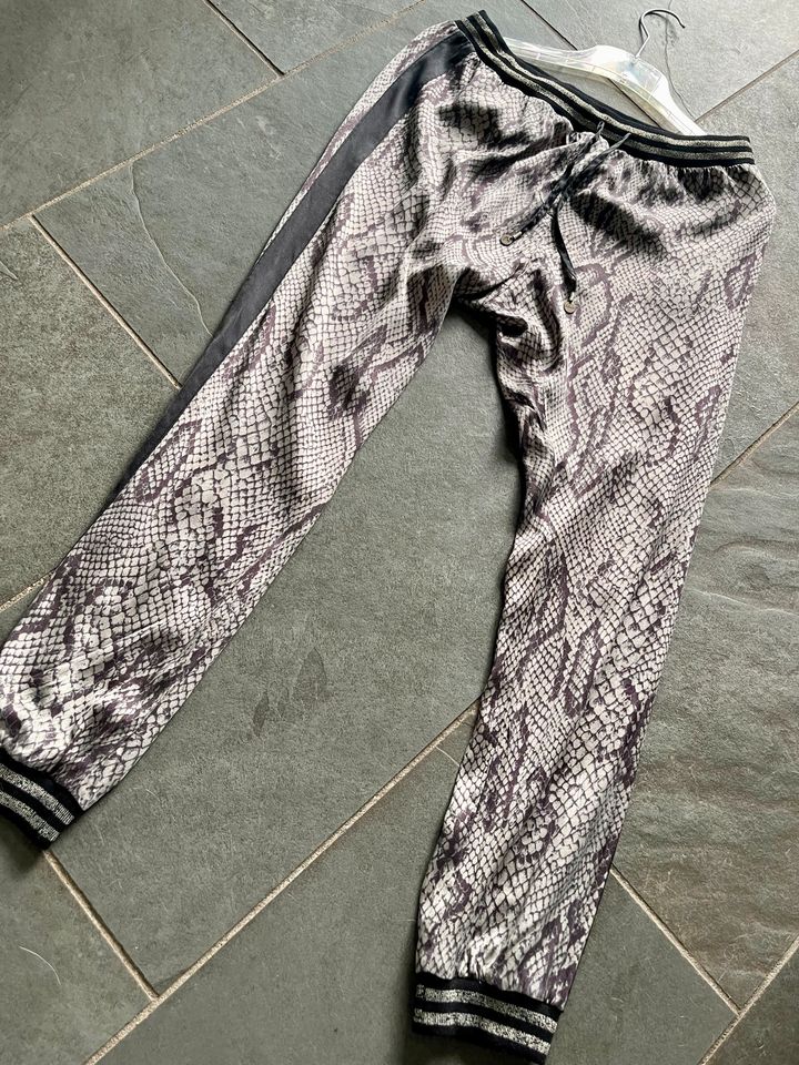 Grace Designer Seidenhose im Jogging-Stil Snakeprint in Oberkrämer