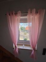 Set Fenster Vorhang Gardine mit Ösen Schal rosa Bayern - Schöllnach Vorschau