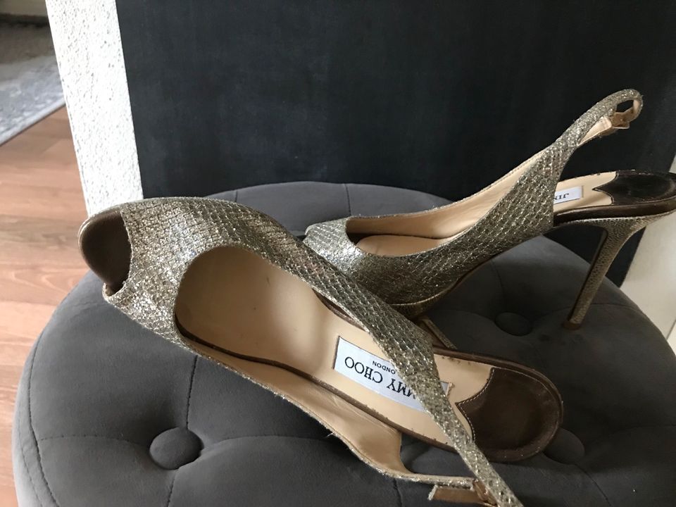 JIMMY CHOO London❤️ High Heels Sandaletten 38 38,5 Hochzeit Feier in Kümmersbruck