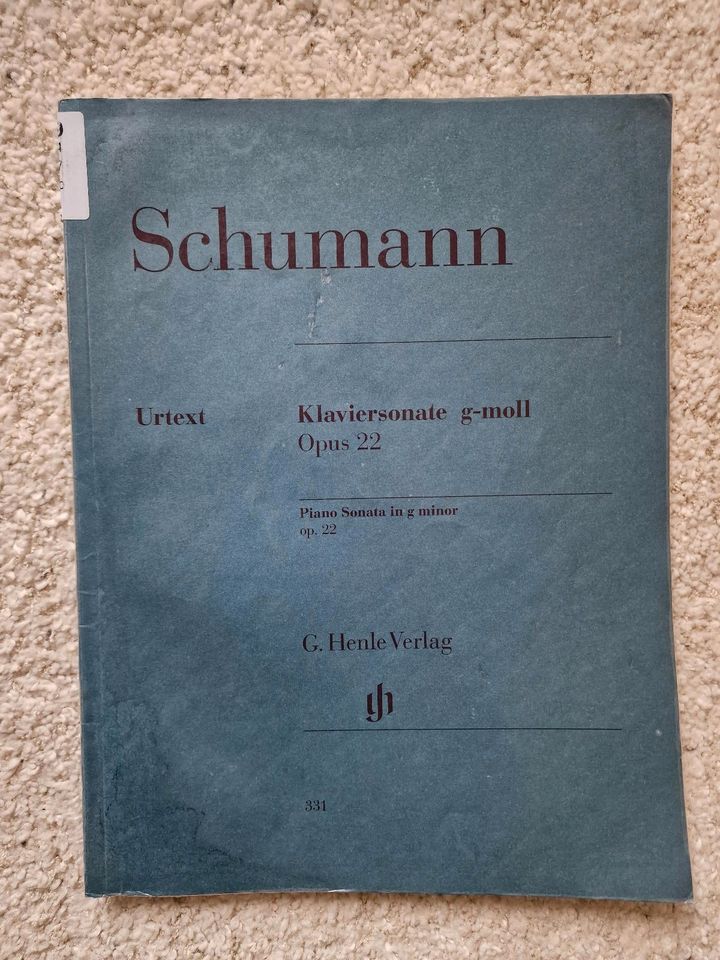 Schumann Klaviersonate op. 22 Henle Verlag in Berlin