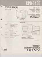 Sony CPD-1430 Service Manual Service Unterlagen Schaltbild Rheinland-Pfalz - Idar-Oberstein Vorschau