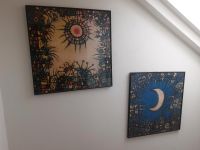 Kunstdruck Sonne und Mond hinter Glas in Metallrahmen 70x70cm Bayern - Augsburg Vorschau