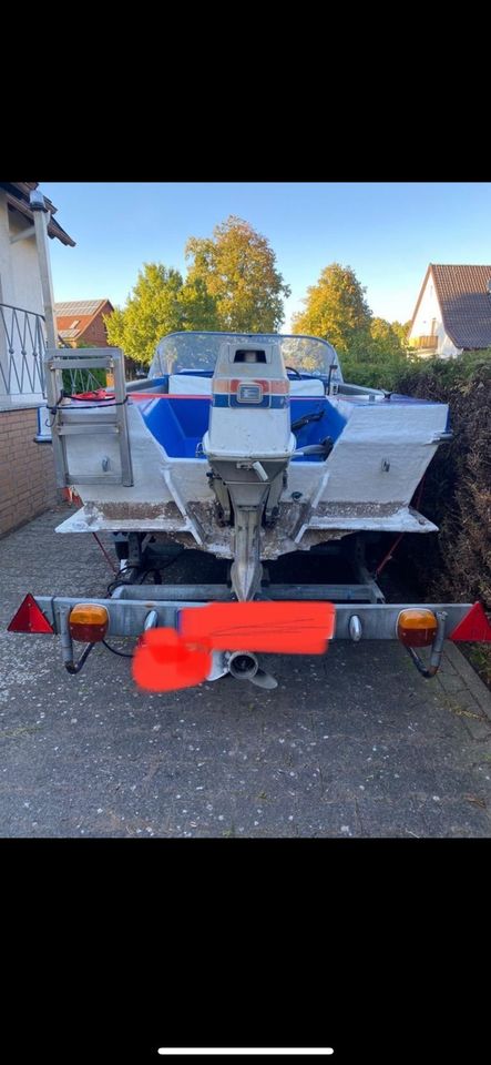 Motorboot mit 70 PS Außenborder und Trailer in Hessisch Oldendorf