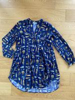 0039 Italy * Kleid / Tunika * blau mit Federprint * XL* neuwertig Bayern - Stephanskirchen Vorschau
