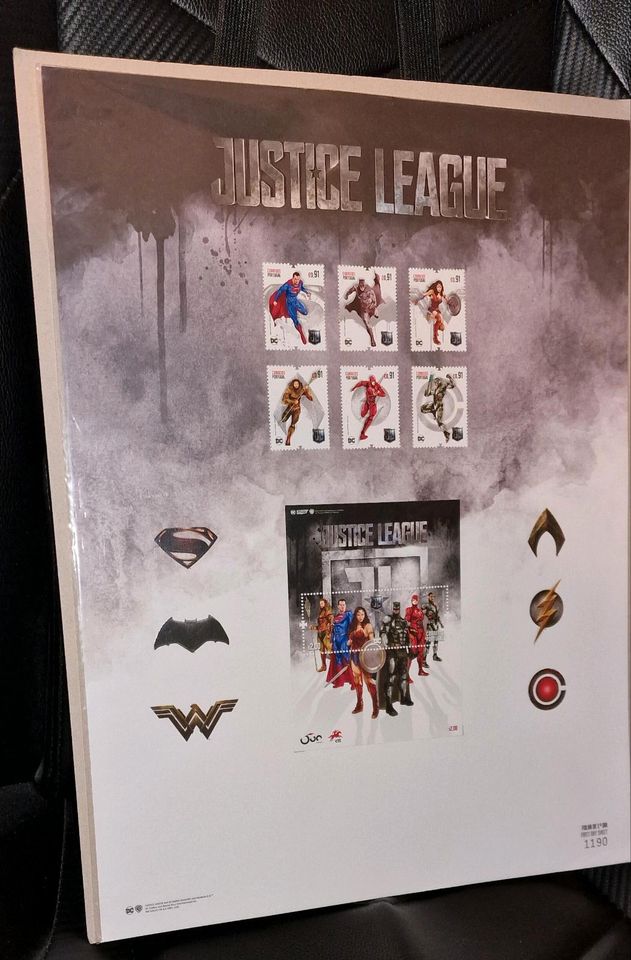 Limitiert: Justice League - DC (Warner) Briefmarken - Sonderdruck in Berlin