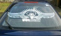 Volbeat Auto Aufkleber Sticker Heck Scheibe Skull Rock Band weiß Sachsen-Anhalt - Weißenfels Vorschau