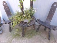 Gartengarnitur,Holz,Stühle,Tisch,alt,Vintage,Bauernmöbel Sachsen-Anhalt - Schönebeck (Elbe) Vorschau