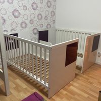 Welle Babybett inkl. Umbauseite zum Juniorbett Kinderbett lila Nordrhein-Westfalen - Wesel Vorschau