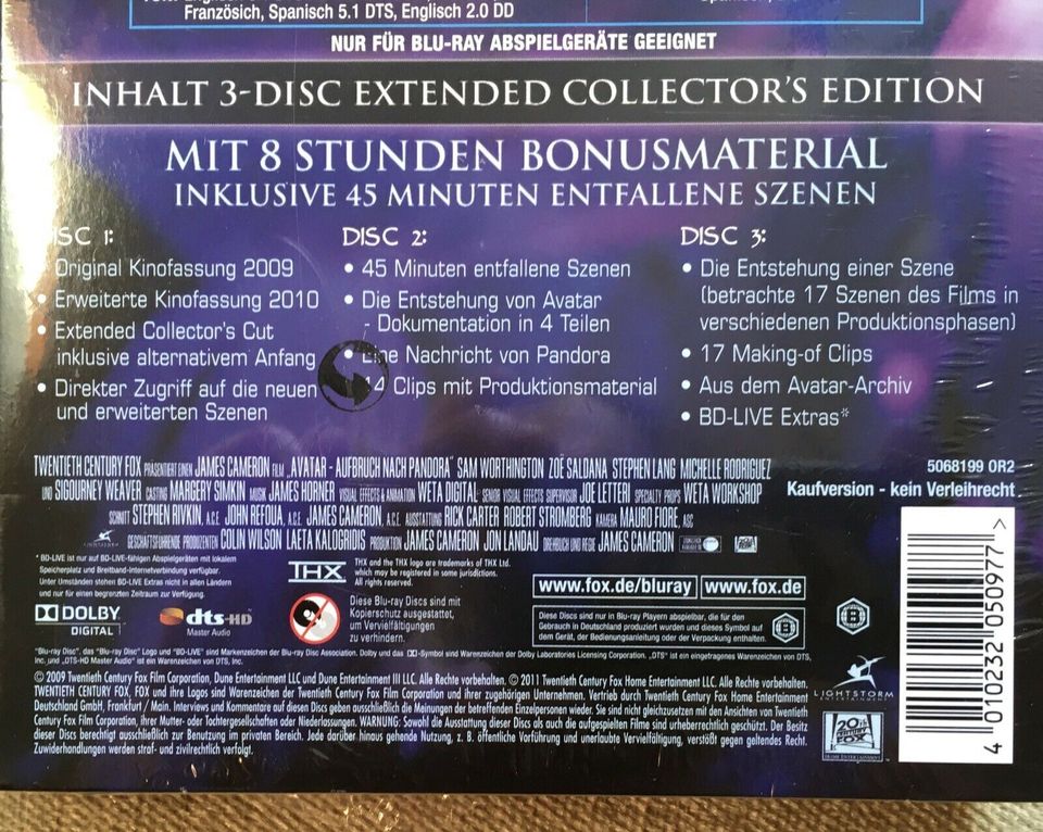 NEU-AVATAR - Extended BLU-RAY - Collector‘s Edition in Dortmund