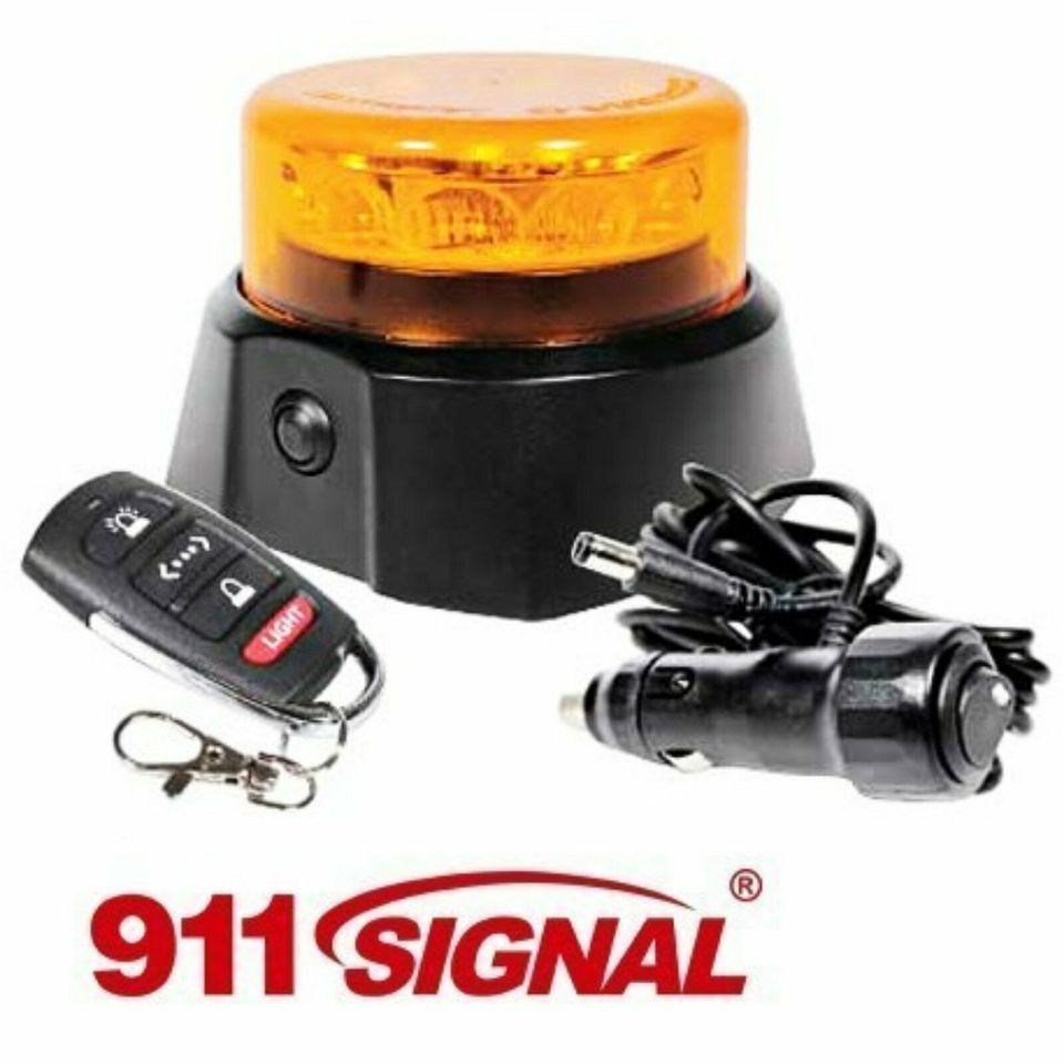 911signal LED Akku Magnet Rundumleuchte mit Fernbedienung R65 in