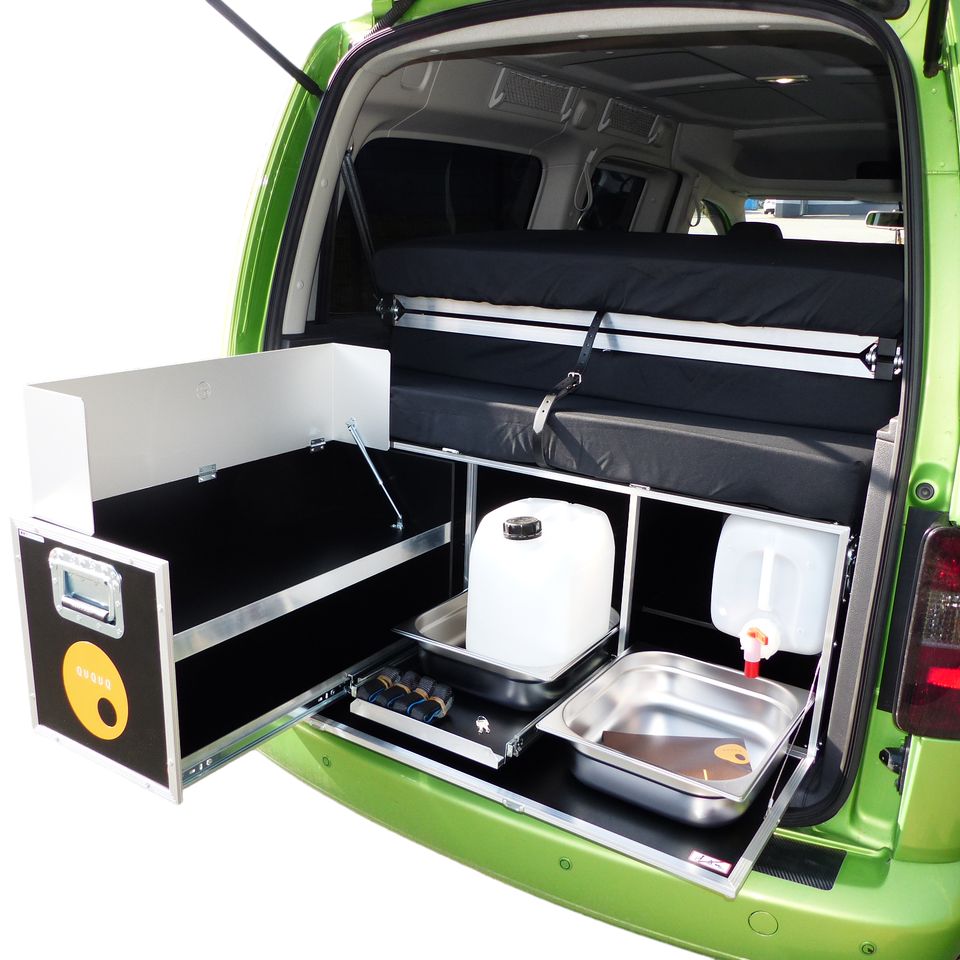 Top Deal Mobile Campingbox Camperumbau Heckbett Küche Auto SUV Kombi VW Caddy Box 77 x 107 x 85cm (L x B x H) Bett 190 x 110 x 10cm Volkswagen 2K0069630 in Raschau-Markersbach