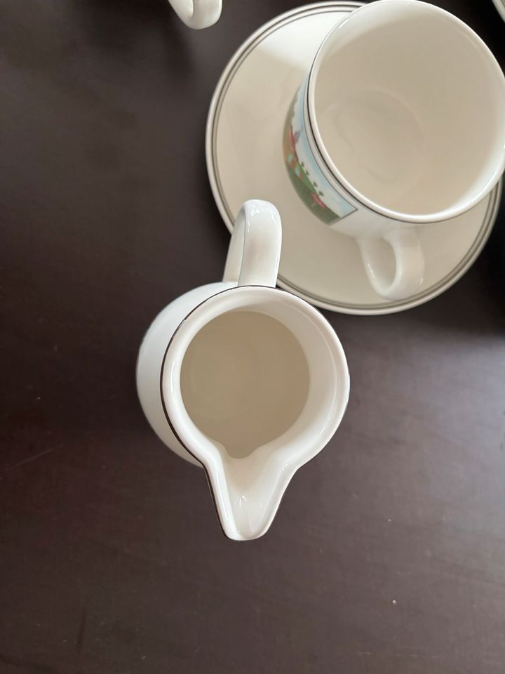 Villeroy & Boch Laplau Design Naif Tasse, Kanne, Unterteller in Perl