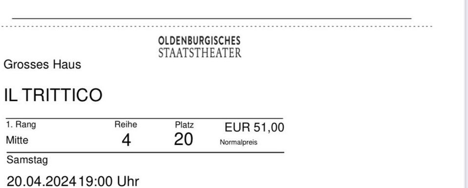 Il Trittico Premiere 20.04.2024 Staatstheater Oldenburg in Ganderkesee