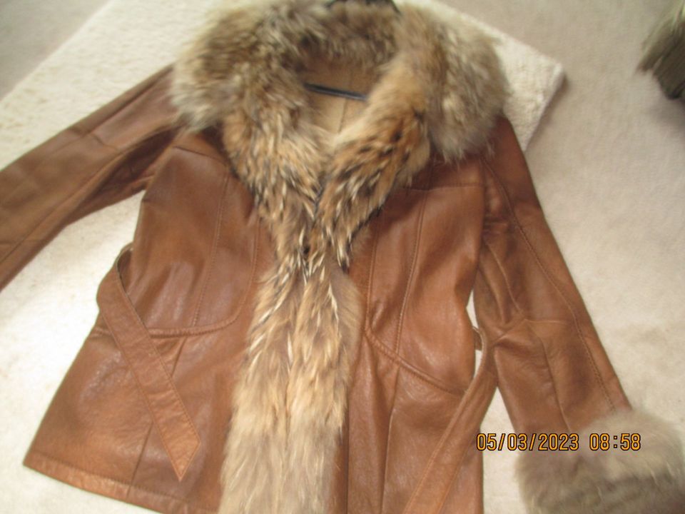 NEU! Leder-Pelz Jäckchen, Christ Leather, Gr. 38 (SZ Häng) in Konz