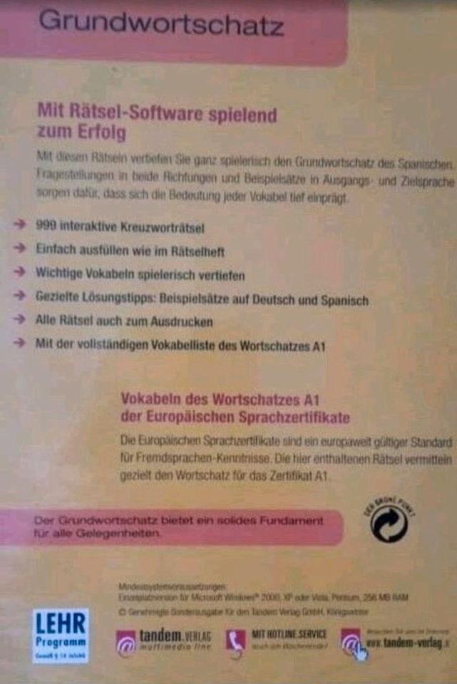Spanisch Grundwortschatz CD - ROM Neu OVP in Kiel