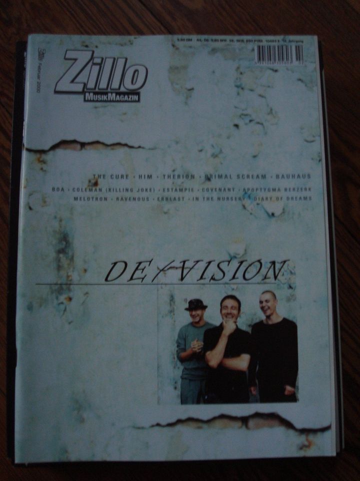 Zillo  Musikmagazin Jahrgang 2000, 10 Ausgaben,  Cure, Pearl Jam in Braunschweig