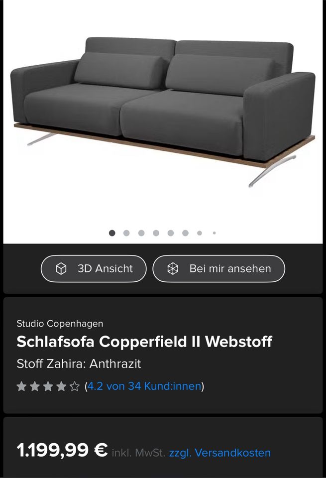 Sofa Copperfield von Studio Copenhagen (Home24) in Hamburg