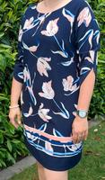 COMMA Kleid Gr. 46 blau mit Blumen Top Münster (Westfalen) - Albachten Vorschau