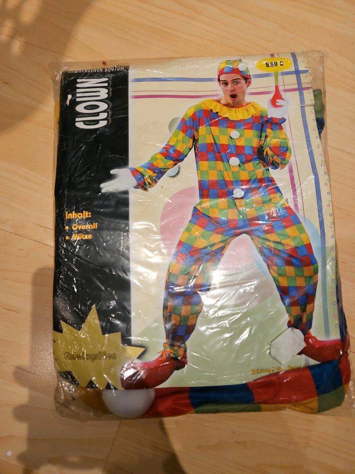Herren Clown Kostüm Einheitsgröße in Elsterheide
