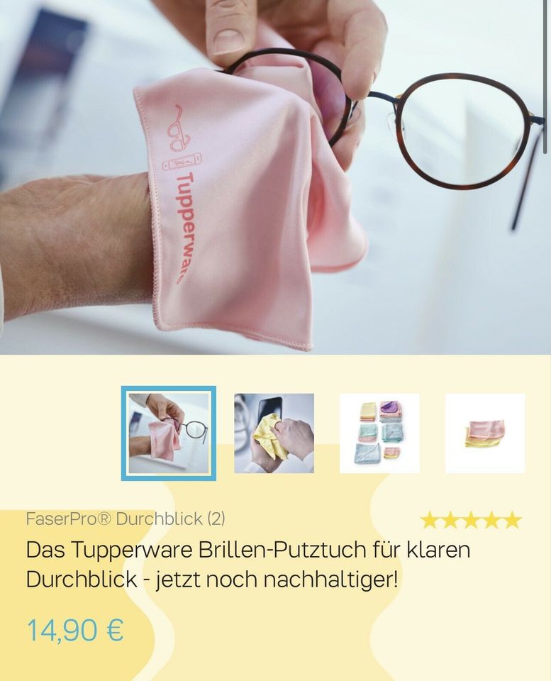 Tupperware FaserPro1x Brillen und 1x Fensterputz Tücher Neu in Hamburg