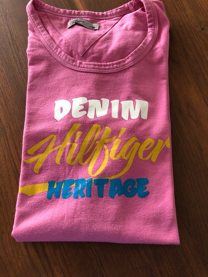 Hilfiger Denim T-Shirt pink Gr.L TOP!! in Nienstädt