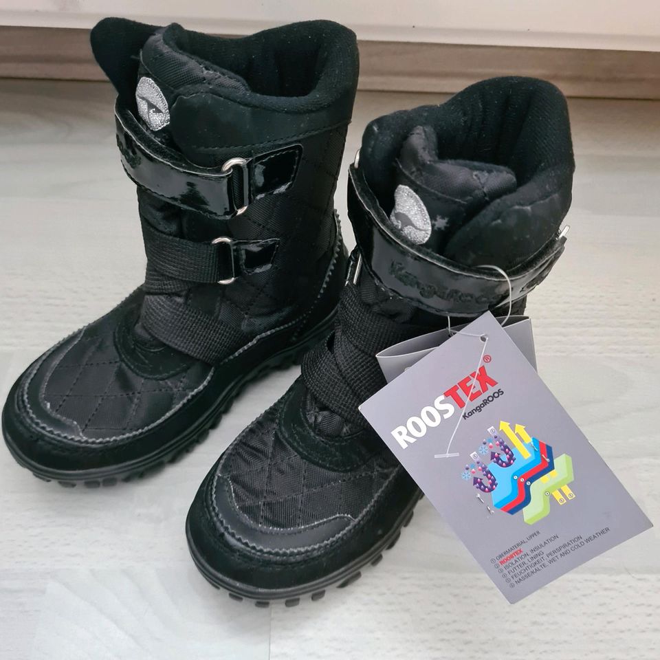 warme Winterschuhe Stiefel Kinder Gr. 28 schwarz Lack KangaRoos in Gaimersheim