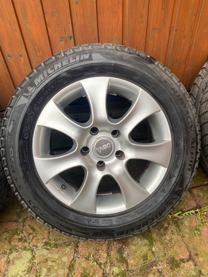 3x DBV Felgen 7x16 & Winterreifen  225 55 16 Michelin BMW e39 in Brockum